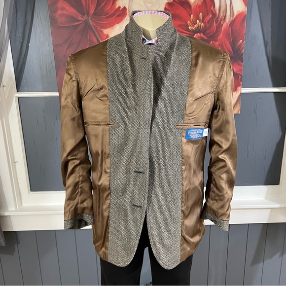 Vintage Pendleton Tweed Blazer Mens 40R Wool Basket Weave Sport Coat Jacket - Picture 11 of 12